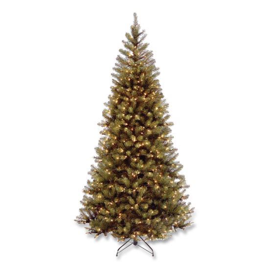 Pre-Lit Aspen Spruce Slim Tree, 38" x 38" x 72", Green Tree, Green Tree Stand1