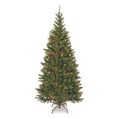 Pre-Lit Aspen Spruce Slim Tree, 48" x 48" x 90", Green Tree, Green Tree Stand1