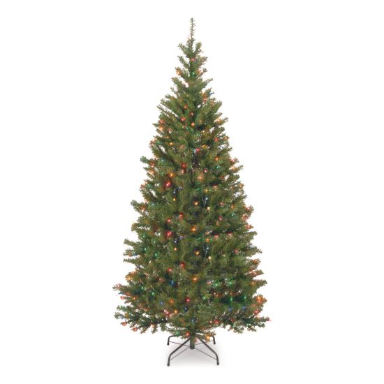 Pre-Lit Aspen Spruce Slim Tree, 48" x 48" x 90", Green Tree, Green Tree Stand1