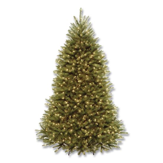 Pre-Lit Dunhill Fir Tree with PowerConnect, Dual Color Lights, 52" x 52" x 84", Green Tree, Green Tree Stand1