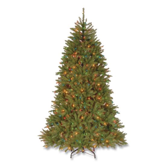 Pre-Lit Dunhill Fir Tree, 59" x 59" x 90", Green Tree, Green Tree Stand1