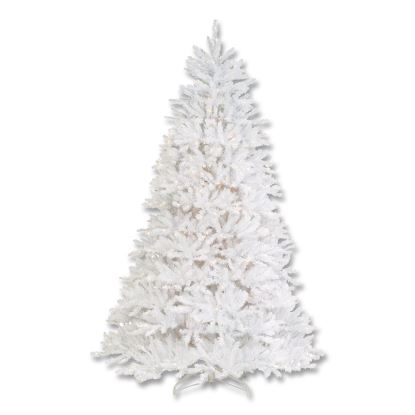 Pre-Lit Dunhill Fir White Tree, 55" x 53" x 78", White Tree, White Tree Stand1