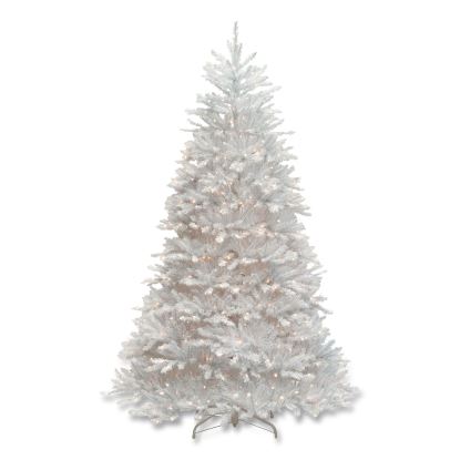 Pre-Lit Dunhill Fir White Tree, 59" x 59" x 90", White Tree, White Tree Stand1