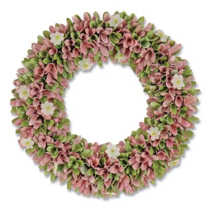 Spring Pink Floral Wreath, 18" x 18" x 3.93", Pink1