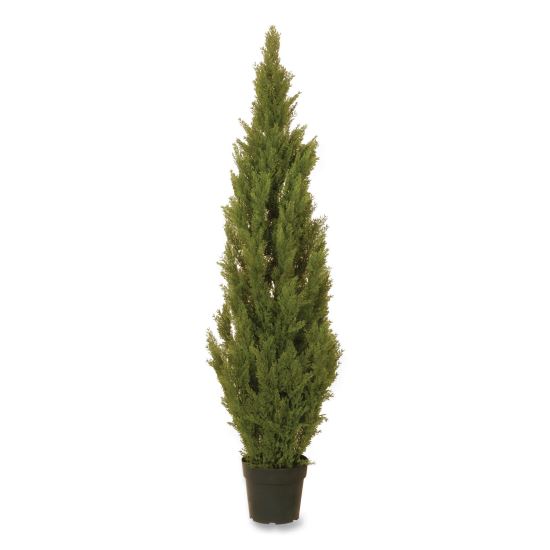Artificial Arborvitae, 13" x 13" x 60", Green Tree, Green Pot1