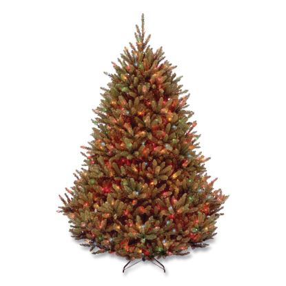 Pre-Lit Natural Fraser Fir Tree, 60" x 60" x 90", Green Tree, Green Tree Stand1