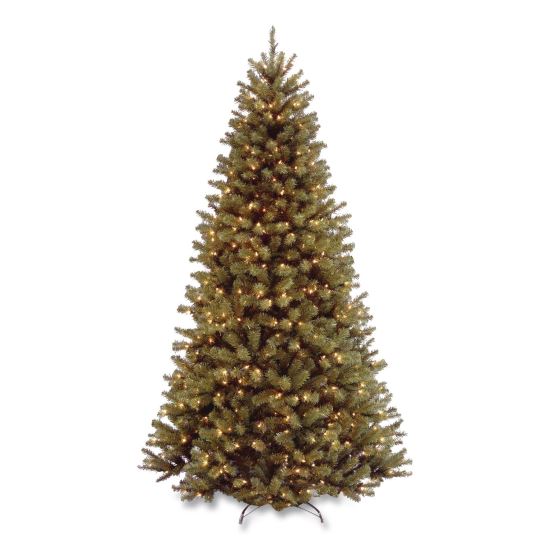 Pre-Lit North Valley Spruce Tree, Clear Lights, 42" x 42" x 78", Green Tree, Green Tree Stand1