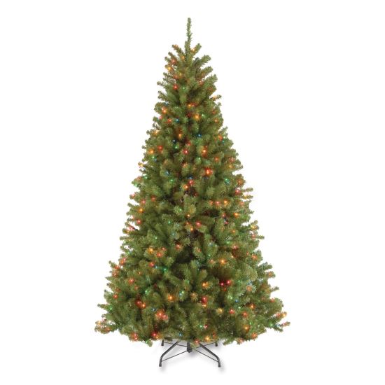 Pre-Lit North Valley Spruce Tree, 42" x 42" x 78", Green Tree, Green Tree Stand1