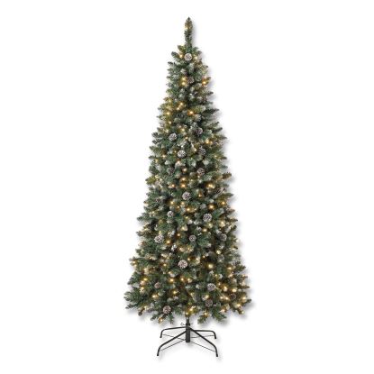 Pre-Lit Oakley Hills Slim Tree, 31" x 31" x 90", Green Tree, Green Tree Stand1