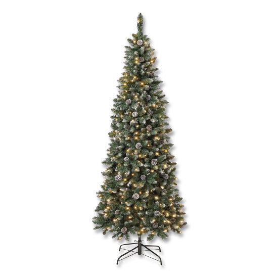 Pre-Lit Oakley Hills Slim Tree, 31" x 31" x 90", Green Tree, Green Tree Stand1