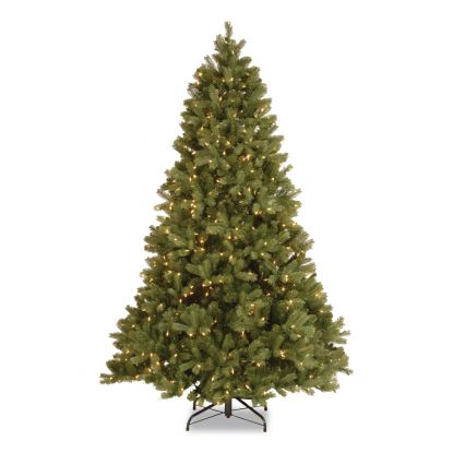 Pre-Lit Downswept Douglas Fir Tree, 49" x 49" x 78", Green Tree, Green Tree Stand1