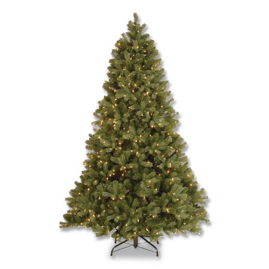 Pre-Lit Downswept Douglas Fir Tree, 59" x 59" x 90", Green Tree, Green Tree Stand1