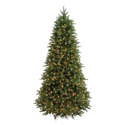 Pre-Lit Jersey Fraser Fir Slim Tree, 51" x 51" x 90", Green Tree, Green Tree Stand1