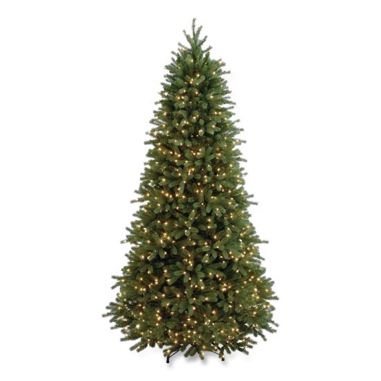 Pre-Lit Jersey Fraser Fir Slim Tree, 51" x 51" x 90", Green Tree, Green Tree Stand1