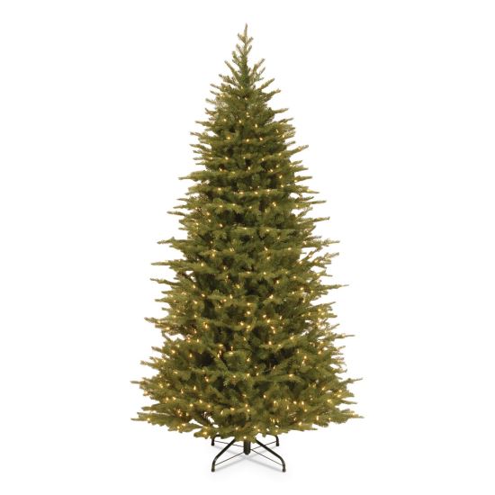Pre-Lit Nordic Spruce Slim Tree, 44" x 44" x 78", Green Tree, Green Tree Stand1