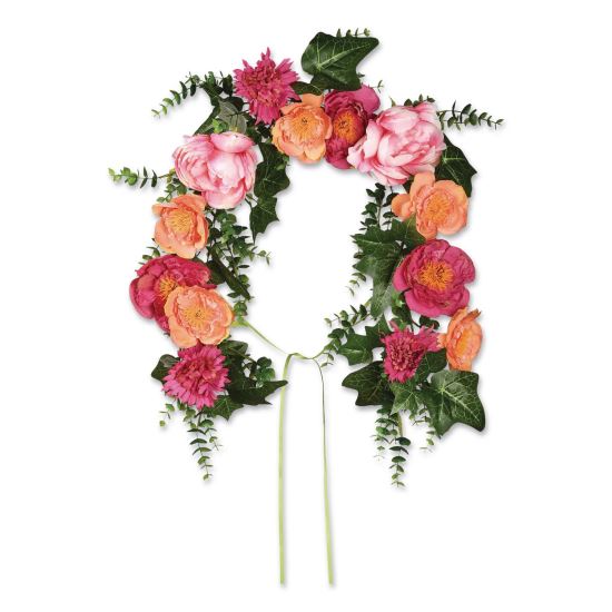 Spring Flowers Mailbox Swag, 36" Long, Pink1