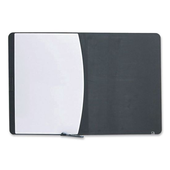 Designer Tack and Write Combination Dry-Erase Whiteboard/Bulletin Board, 35 x 23.5, Black/White Surface, Black Plastic Frame1