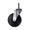 Replacement Bayonet-Stem Swivel Casters, Threaded Stem (0.28" x 1.5"), 4" Hard Rubber Wheel, Black1