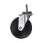 Replacement Bayonet-Stem Swivel Casters, Threaded Stem (0.31" x 1.63"), 5" Hard Rubber Wheel, Black1