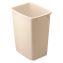 Open-Top Wastebasket, 9 gal, Plastic, Bisque, 6/Carton1
