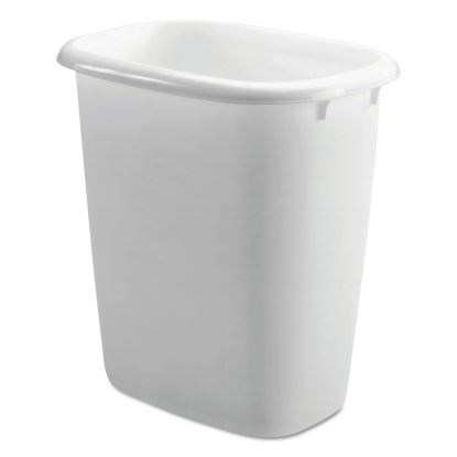 Open-Top Wastebasket, 14.4 qt, Plastic, White, 6/Carton1