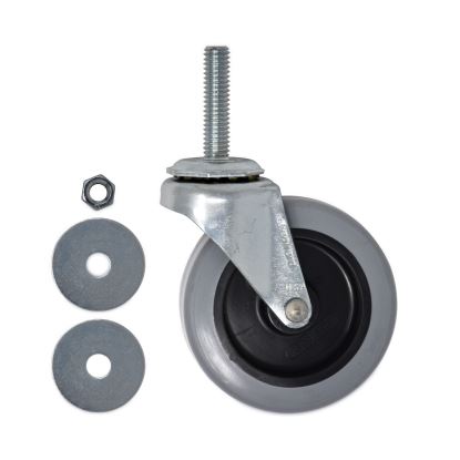 Replacement Bayonet-Stem Swivel Casters, Threaded Stem (0.26" x 2"), 3" Hard Urethane Wheel, Gray1