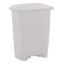 Step-On Waste Can, 8.25 gal, Plastic, White1