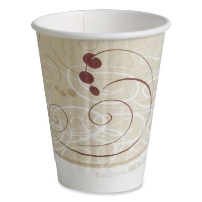 Symphony Duo-Shield Paper Hot Cup, 8 oz, White/Beige/Red, 50/Bag, 20 Bags/Carton1