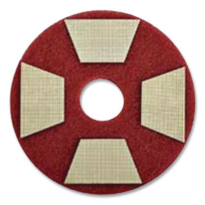 Diamond TZ Abrasive Pads, 3.3 x 1.12, Red, 16/Carton1