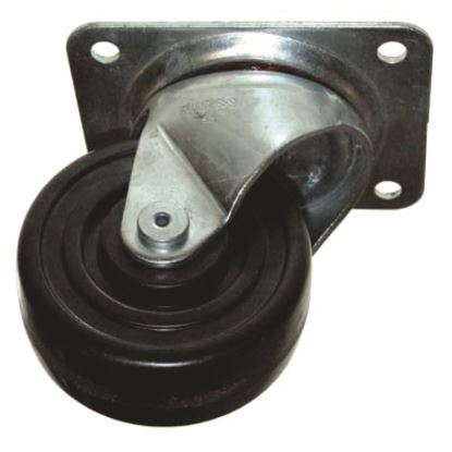 4-Inch Swivel Plate Caster with Hardware, Black1