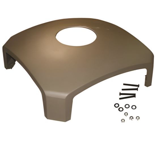 Dome Top with Hole for Landmark Series Waste Receptacle, 26" Diameter, Driftwood1