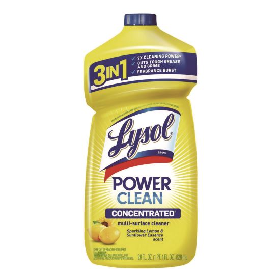 Power Clean Concentrated Multi-Surface Cleaner, Lemon and Sunflower Essence, 28 oz Pour Bottle1
