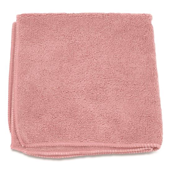 Microfiber Cloths, 12 x 12, Pink, 12/Pack1