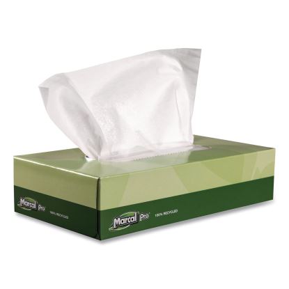 100% Recycled Convenience Pack Facial Tissue, 2-Ply, White, 100 Sheets/Box, 30/Carton1