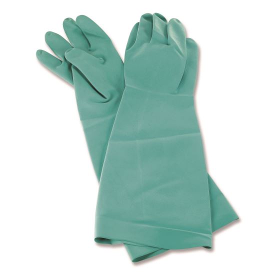 Nitrile Dishwashing Gloves, 21" Long, Large, Green, Pair1