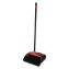MaxiPlus Lobby Dustpan, 13.5"w x 36"h, 33" Handle, Plastic, Black/Red1
