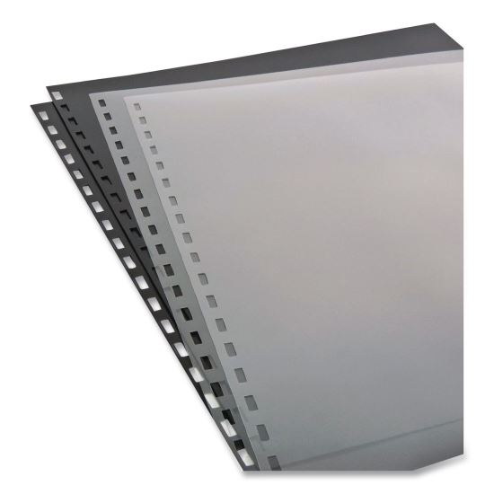 ZipBind Presentation Cover, Plastic, Square Corners, 8.5 x 11, Black/Clear, 10/Pack1