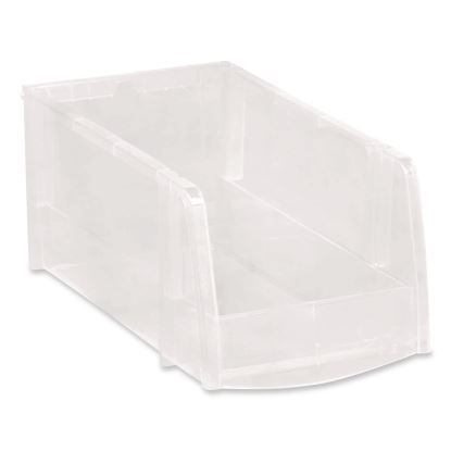Stackable Plastic Storage Bin. Medium, 1.6 qt, 6 x 11 x 5, Clear1