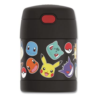 FUNtainer Pokemon Two-Compartment Food Jar, 10 oz, Black/Multicolor1