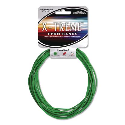 X-TREME EPDM Bands, Size 117B, Green, 10/Pack1