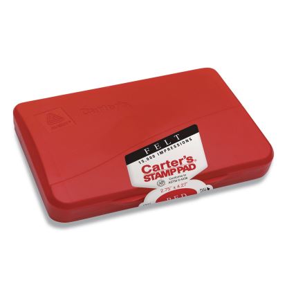 Pre-Inked Felt Stamp Pad, 4.25 x 2.75, Red, 36/Carton1