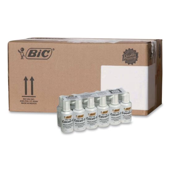 Cover-It Correction Fluid, Brush Tip Applicator, 20 mL Bottle, 144/Carton1