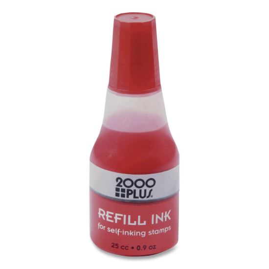 Self-Inking Refill Ink, 0.9 oz Bottle, Red, 24/Carton1
