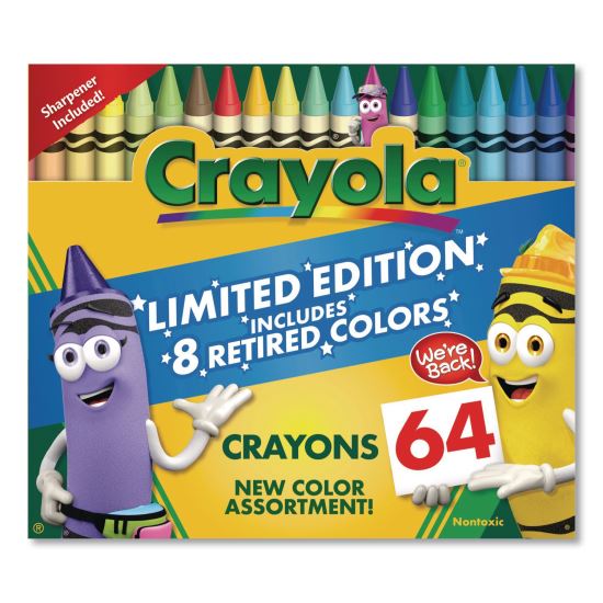 Limited Edition Collection Crayons, Regular Size, 64 Assorted Colors, 64/Box1