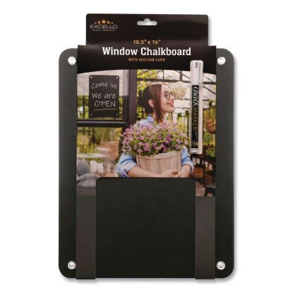 Window Chalkboard, Black Surface, 10.5 x 141