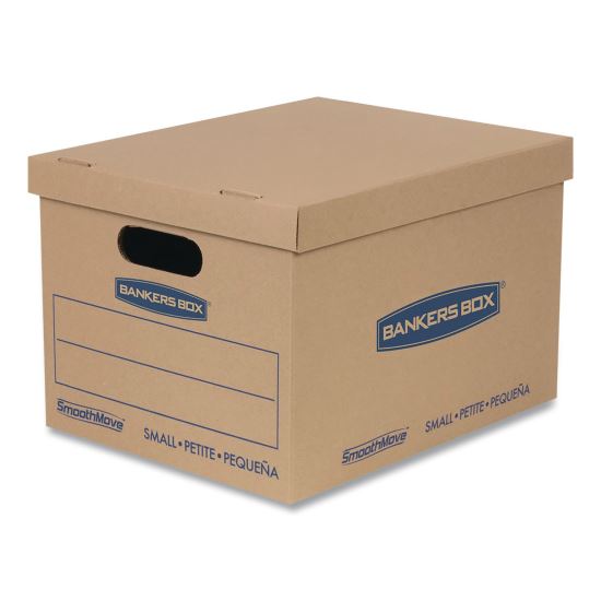SmoothMove Basic Moving Boxes, Regular Slotted Container (RSC), Small, 12 x 15 x 10, Kraft, 5/Bundle1