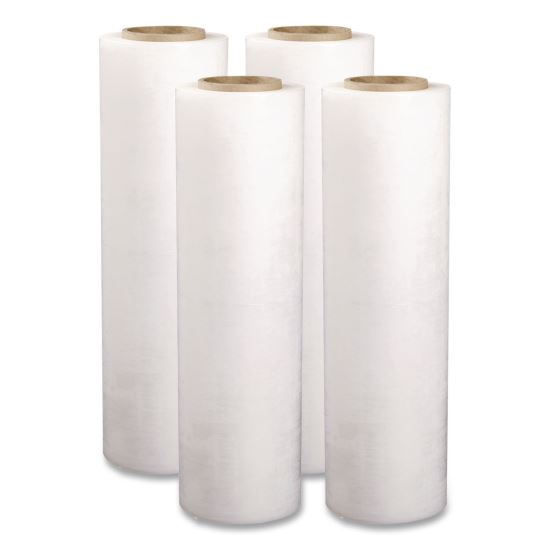 Polyethene Stretch, 17.25" x 1,500 ft, 28-Gauge, Clear, 4 Rolls/Carton1