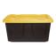 Storage Bin with Snap Lid, 108 qt, 20.5 x 30.5 x 14.7, Black/Yellow1
