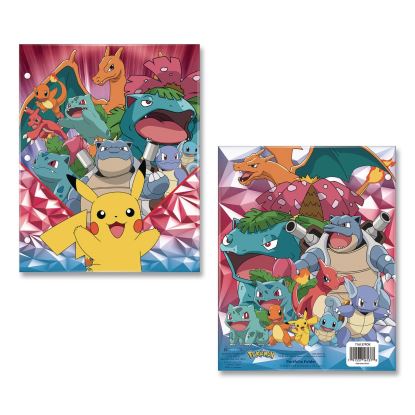 Licensed Two-Pocket Folder, Pokeman, Side: 3-Hole Punched, Accommodates (50) 11 x 8.5 Sheets, Multicolor1