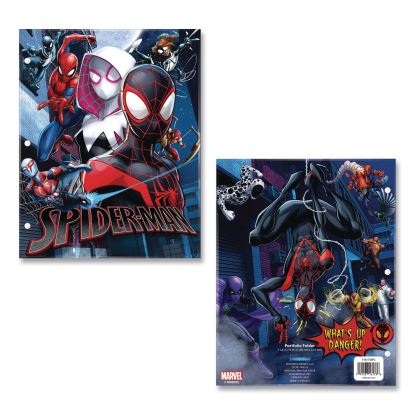 Licensed Two-Pocket Folder, Marvel Spiderman, Side: 3-Hole Punched, Accommodates (50) 11 x 8.5 Sheets, Multicolor1